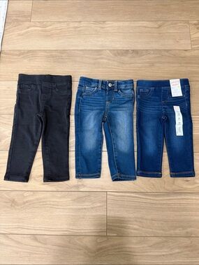 jumping beans Kids 3-Pack Jeggings in Black and Two Blues
